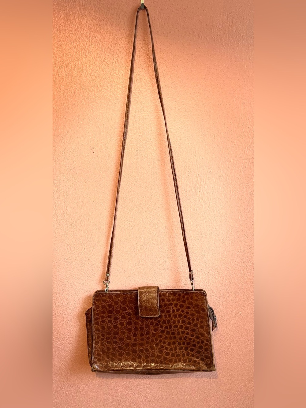 Vintage Leather Allen Solly Crossbody Purse